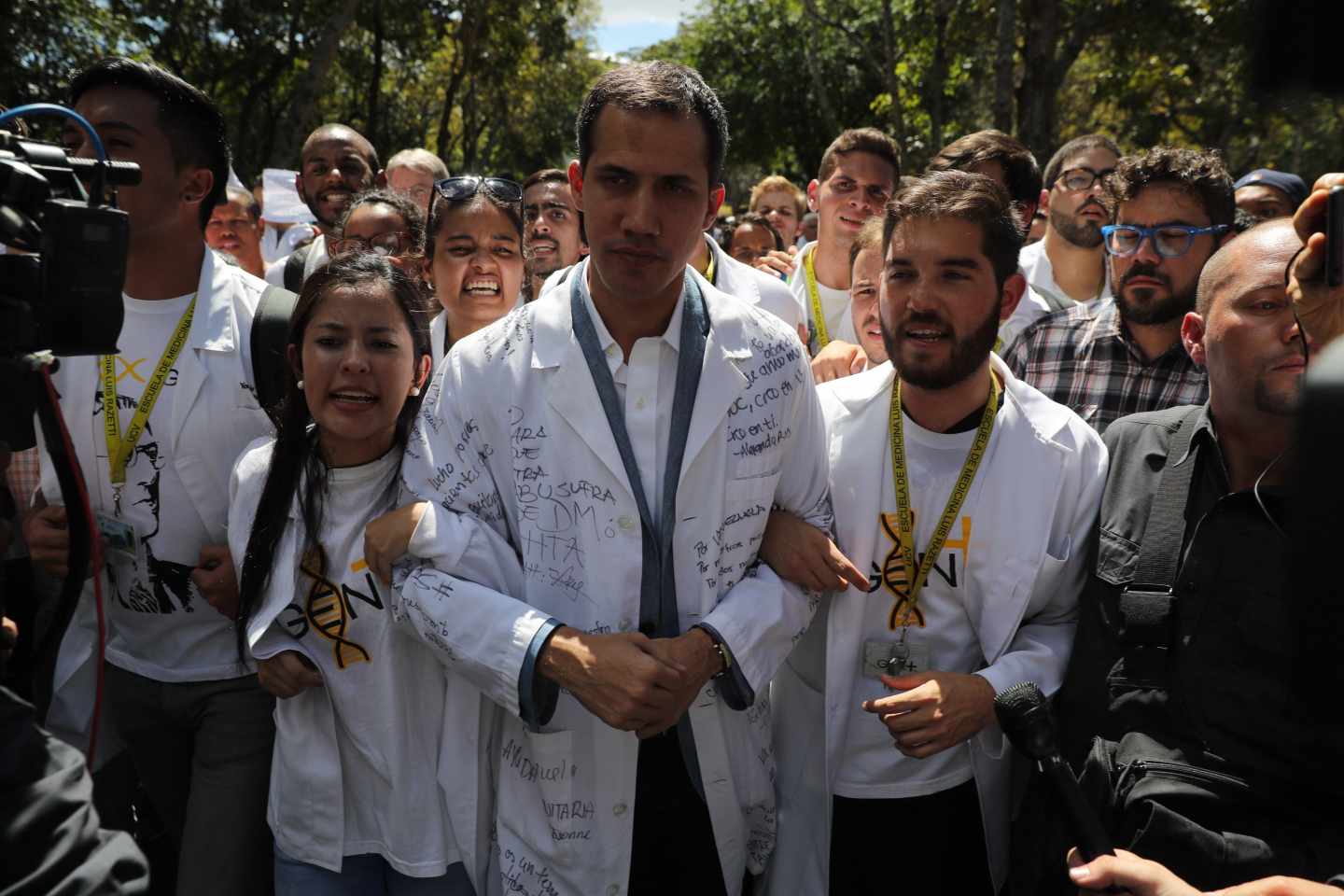 Juan Guaidó, en una manifestación en Caracas.