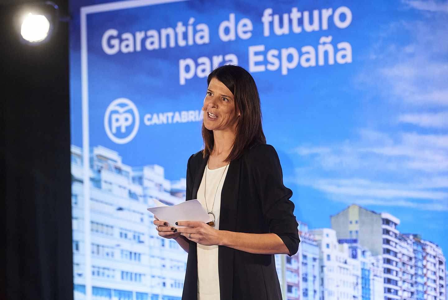 Ruth Beitia, en un acto del PP en Santander.
