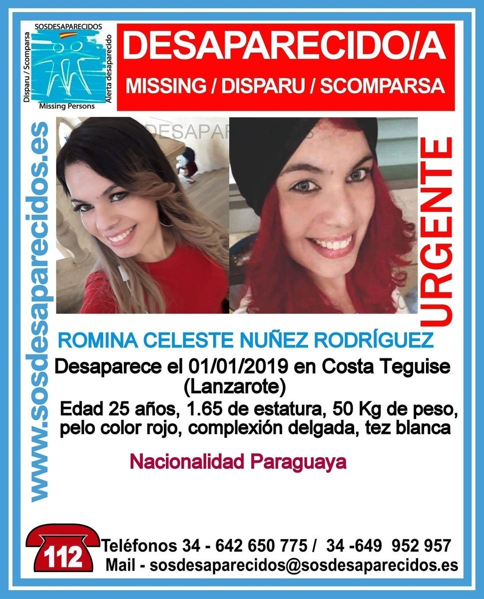 Cartel de búsqueda de Romina Celeste Núñez.