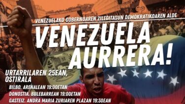 La izquierda abertzale convoca movilizaciones en apoyo a Maduro