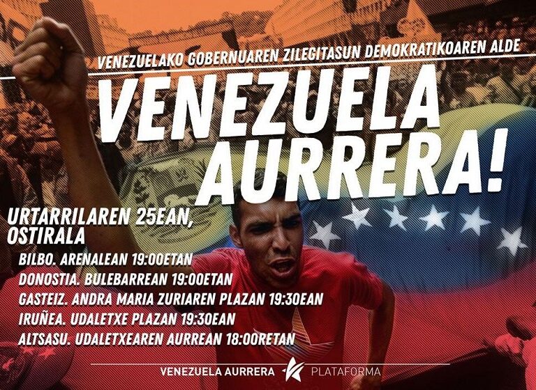 La izquierda abertzale convoca movilizaciones en apoyo a Maduro
