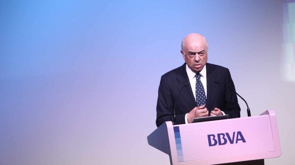 Francisco González, en una comparecencia durante su etapa como presidente del BBVA.