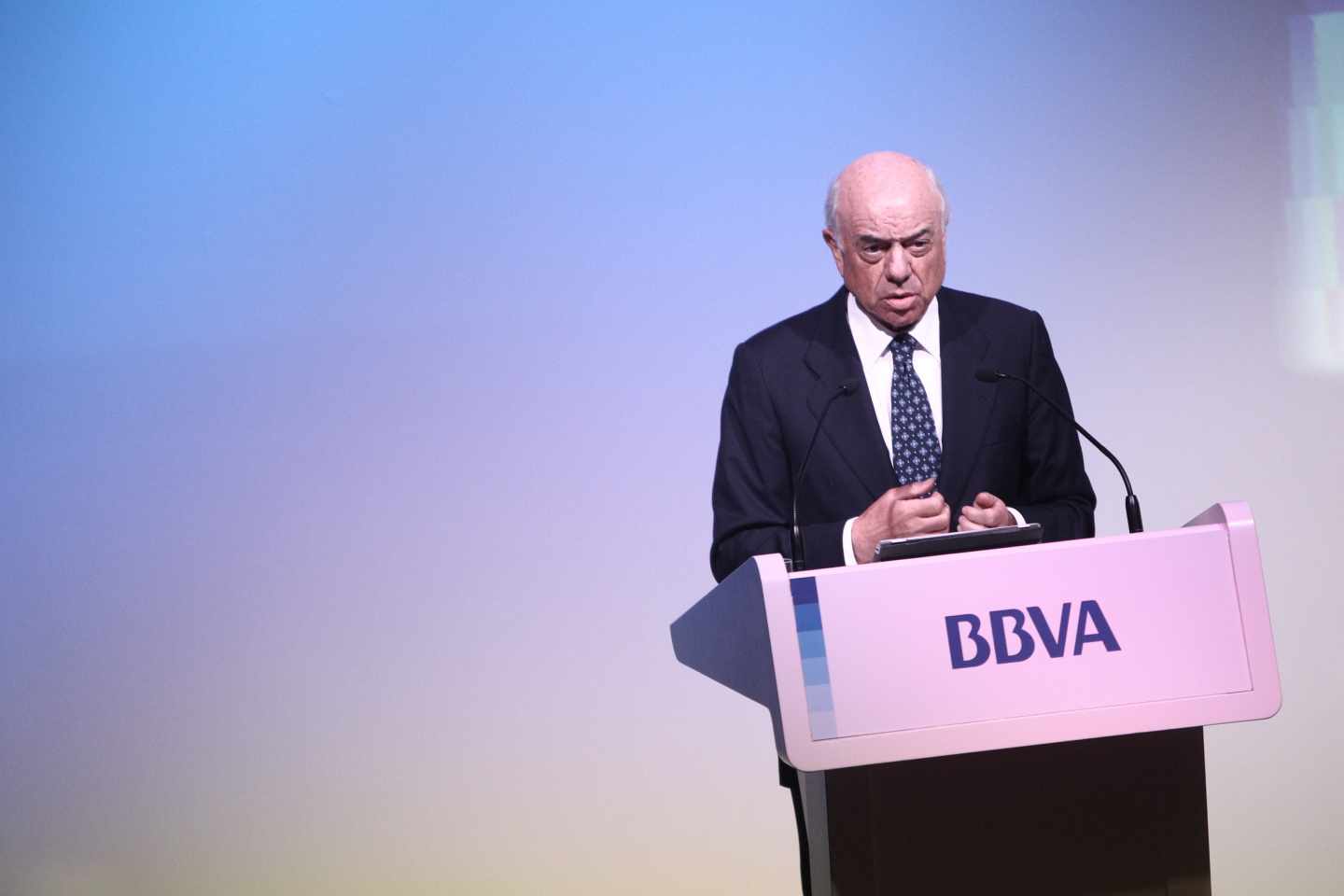 Francisco González, en una comparecencia durante su etapa como presidente del BBVA.