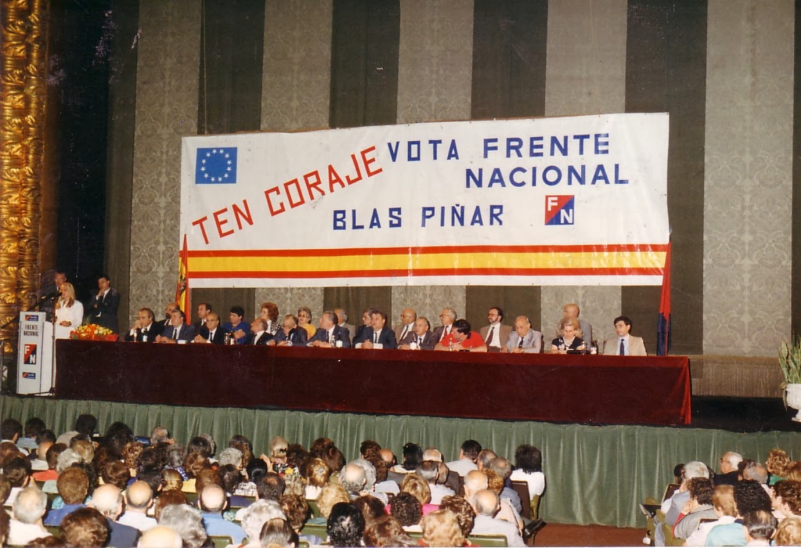 Cierre de campaña del Frente Nacional de Blas Piñar para las Elecciones Europeas de 1989.