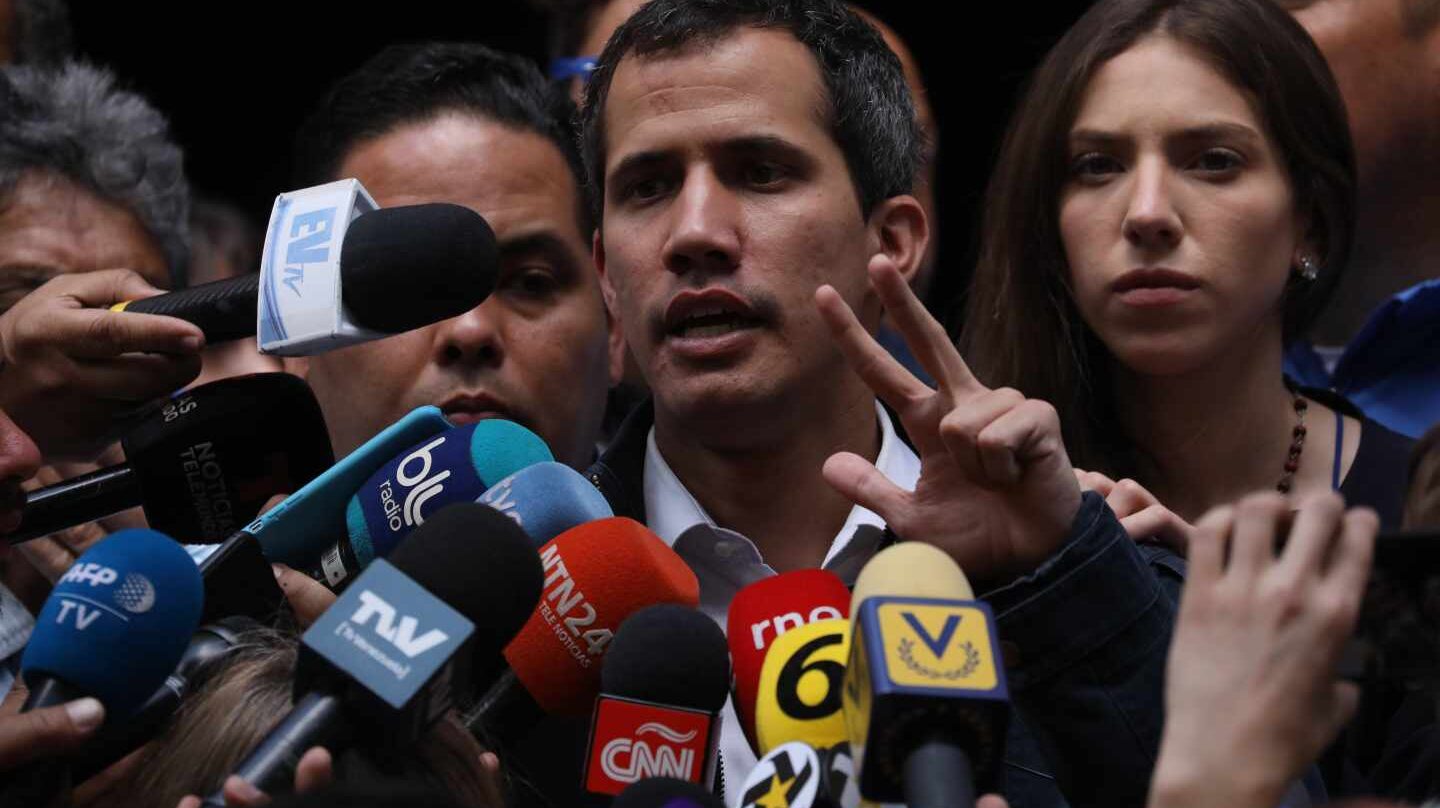 Juan Gujaidó, presidente interino de Venezuela, en Caracas.