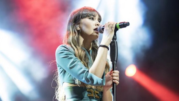 La cantante Aitana durante un concierto