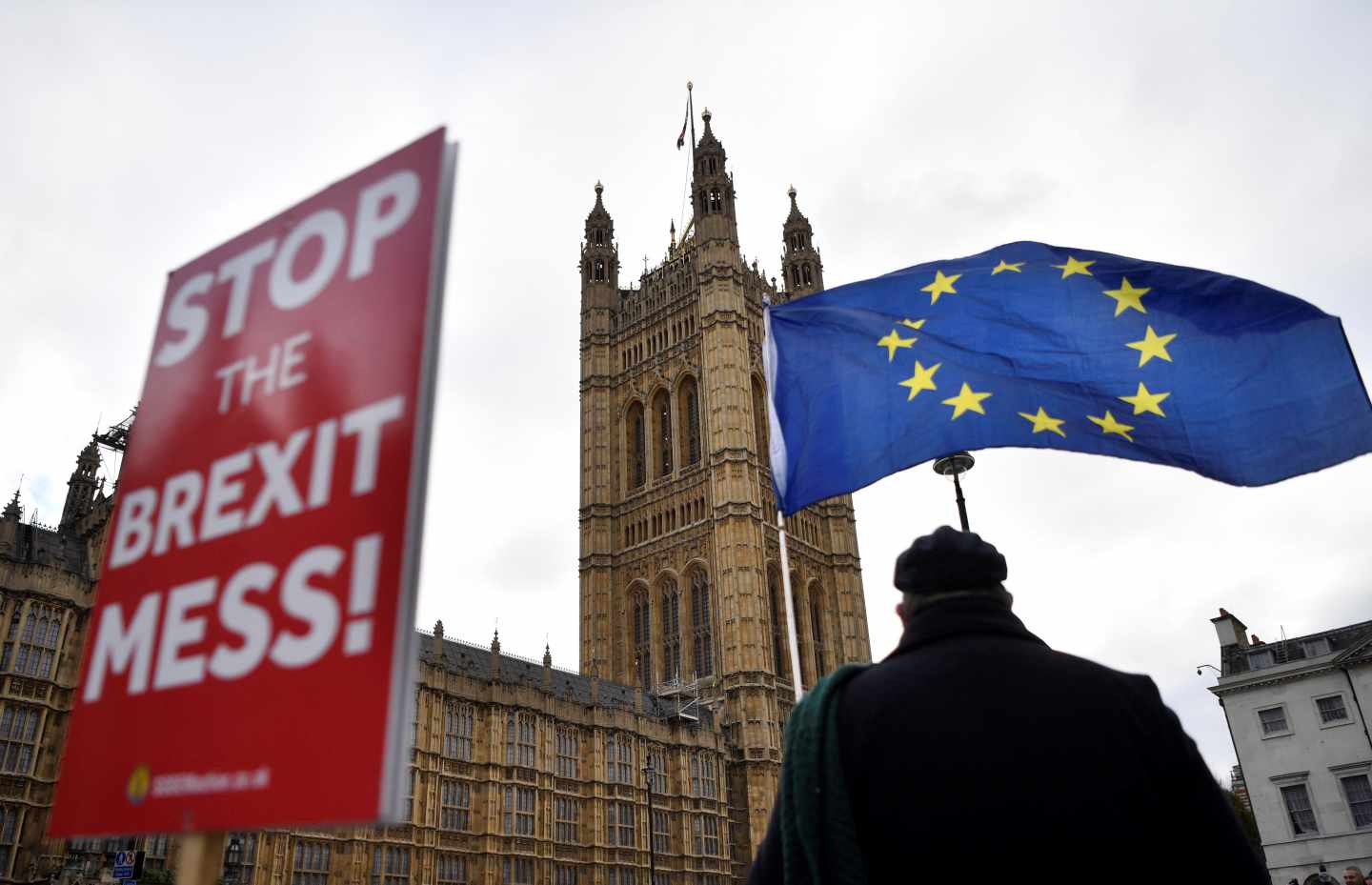 Manifeestación en contra del Brexit ante el Parlamento británico