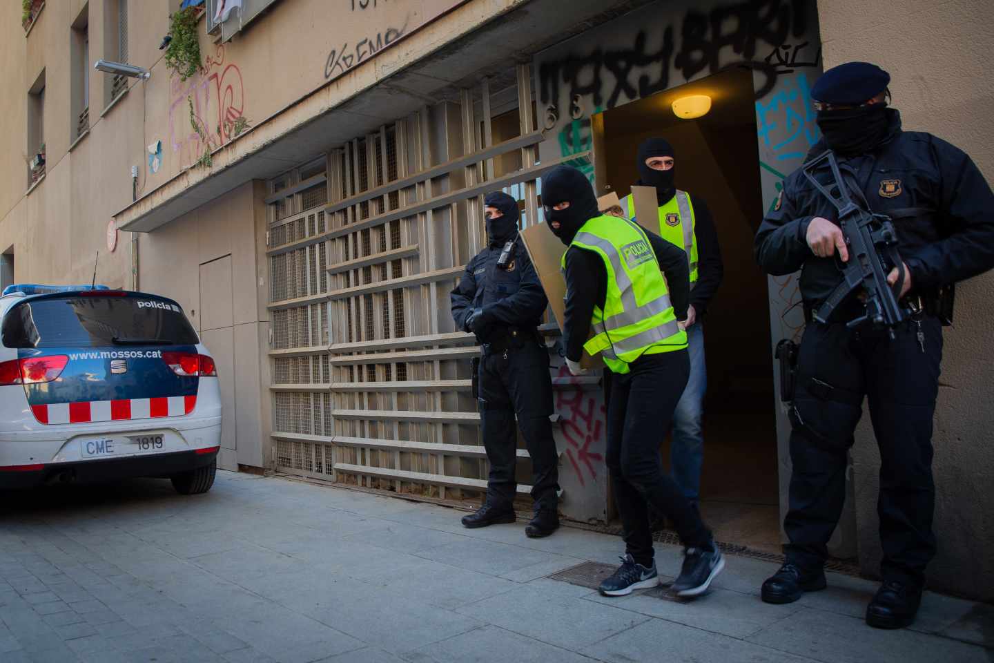 Operación de los Mossos contra el yihadismo en Barcelona.
