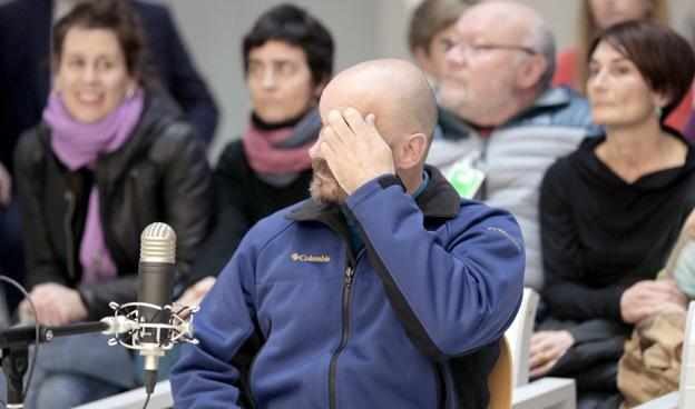El preso de ETA, Sergio Polo, durante el juicio celebrado contra él en la Audiencia Nacional el pasado mes de marzo.