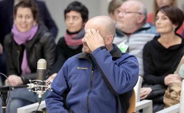 El preso de ETA, Sergio Polo, durante el juicio celebrado contra él en la Audiencia Nacional el pasado mes de marzo.