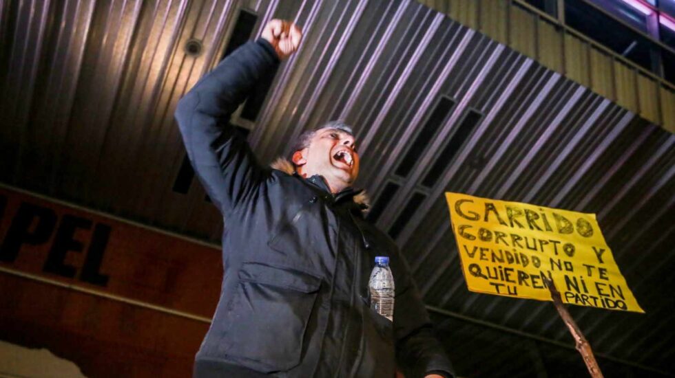 Manifestación de taxistas en Madrid.