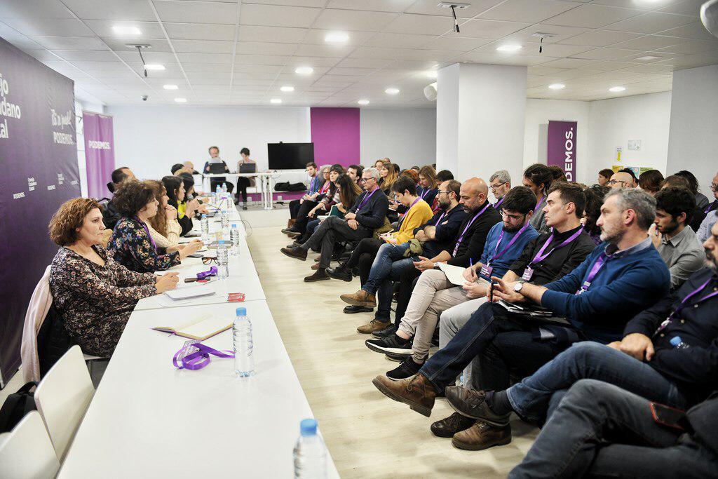 Un momento de la reunión del Consejo Ciudadano de Podemos.