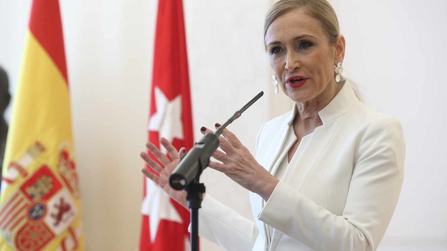 Cristina Cifuentes, el día que anunció su dimisión como presidenta de la Comunidad de Madrid.