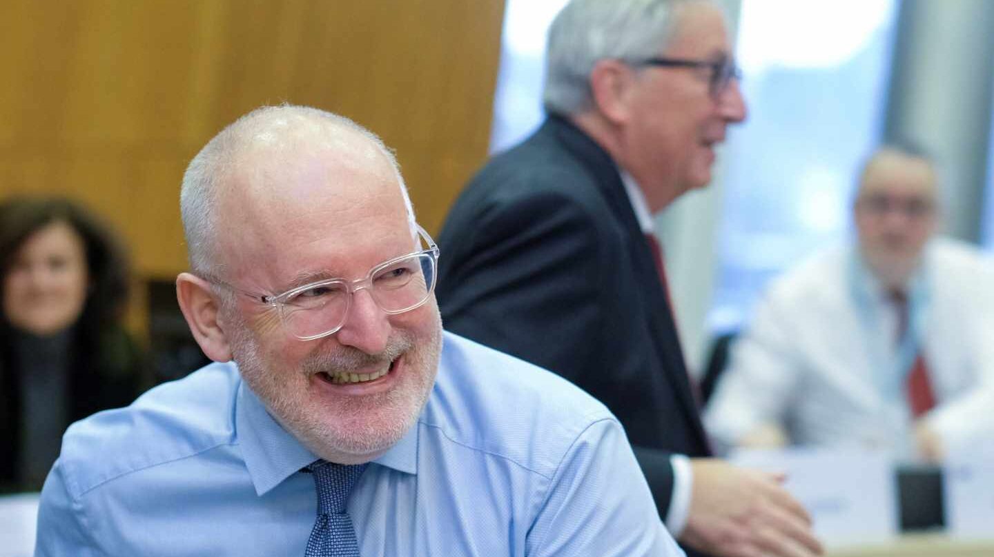 El vicepresidente primero de la Comisión Europea, Frans Timmermans.