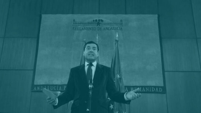 Juan Manuel Moreno Bonilla, en el Parlamento de Andalucía.