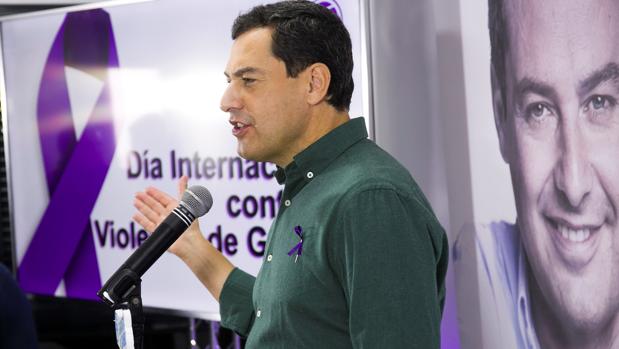 Juanma Moreno el pasado 25 de noviembre en un acto contra la violencia de género