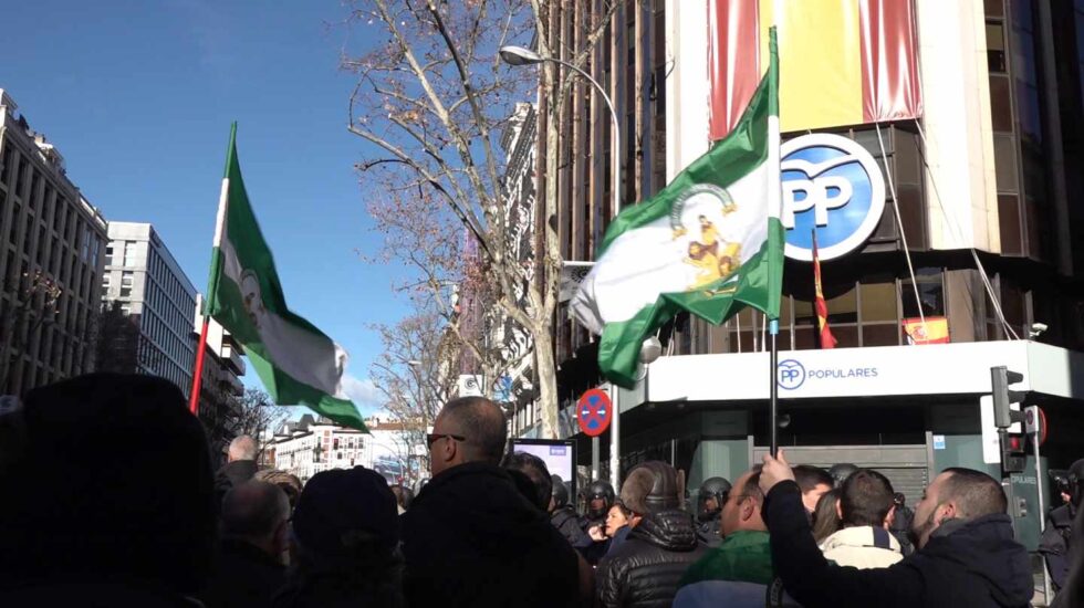 Concentración de taxistas en Génova