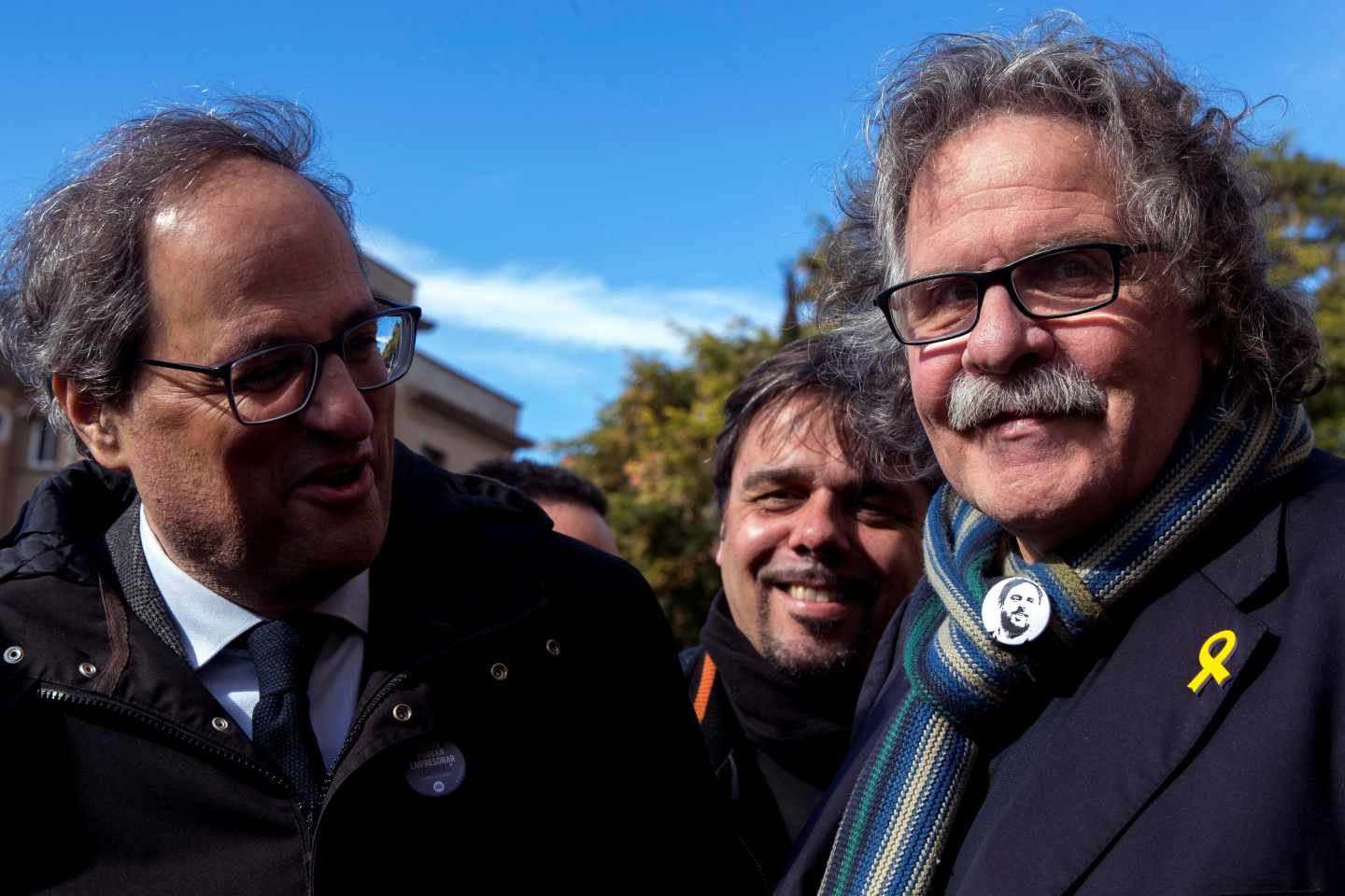 El presidente de la Generalitat, Quim Torra, y el diputado de ERC Joan Tardà.