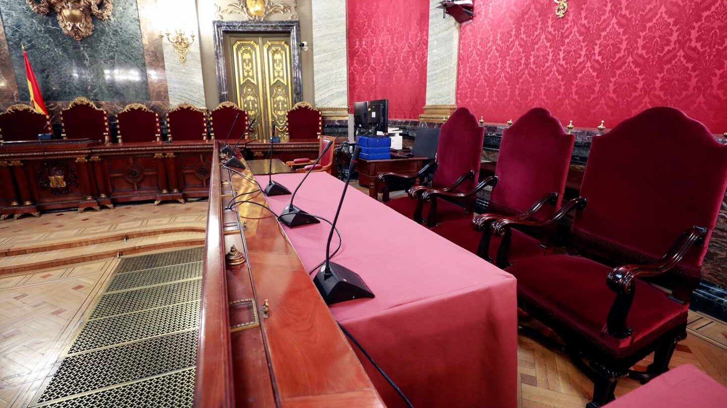 Sala del Supremo donde se celebrará el juicio al procés.