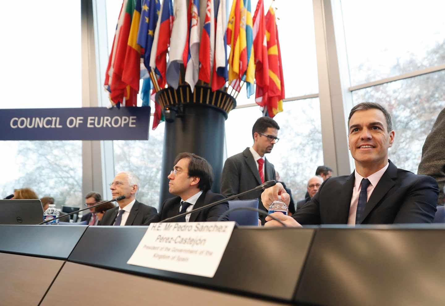 Pedro Sánchez, en el Consejo de Europa.