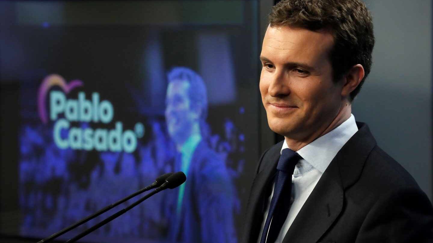 El presidente del PP, Pablo Casado