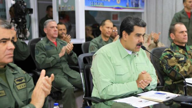 Nicolás Maduro participa en un acto con militares en Venezuela.