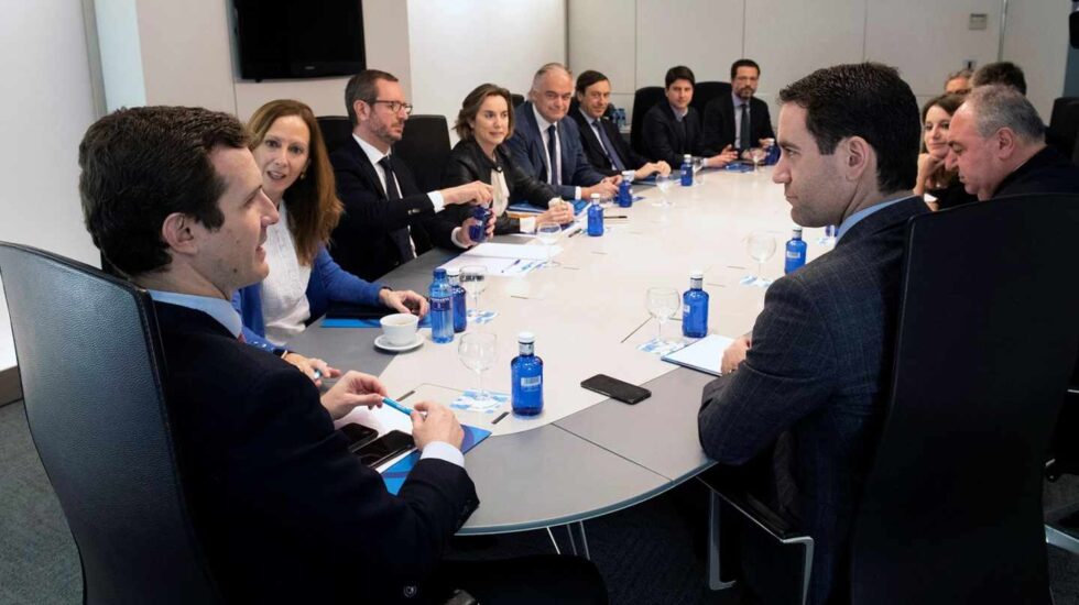 Pablo Casado con su comité de dirección este lunes