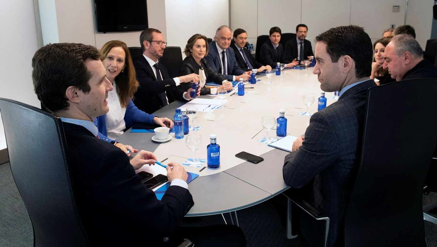 Pablo Casado con su comité de dirección este lunes