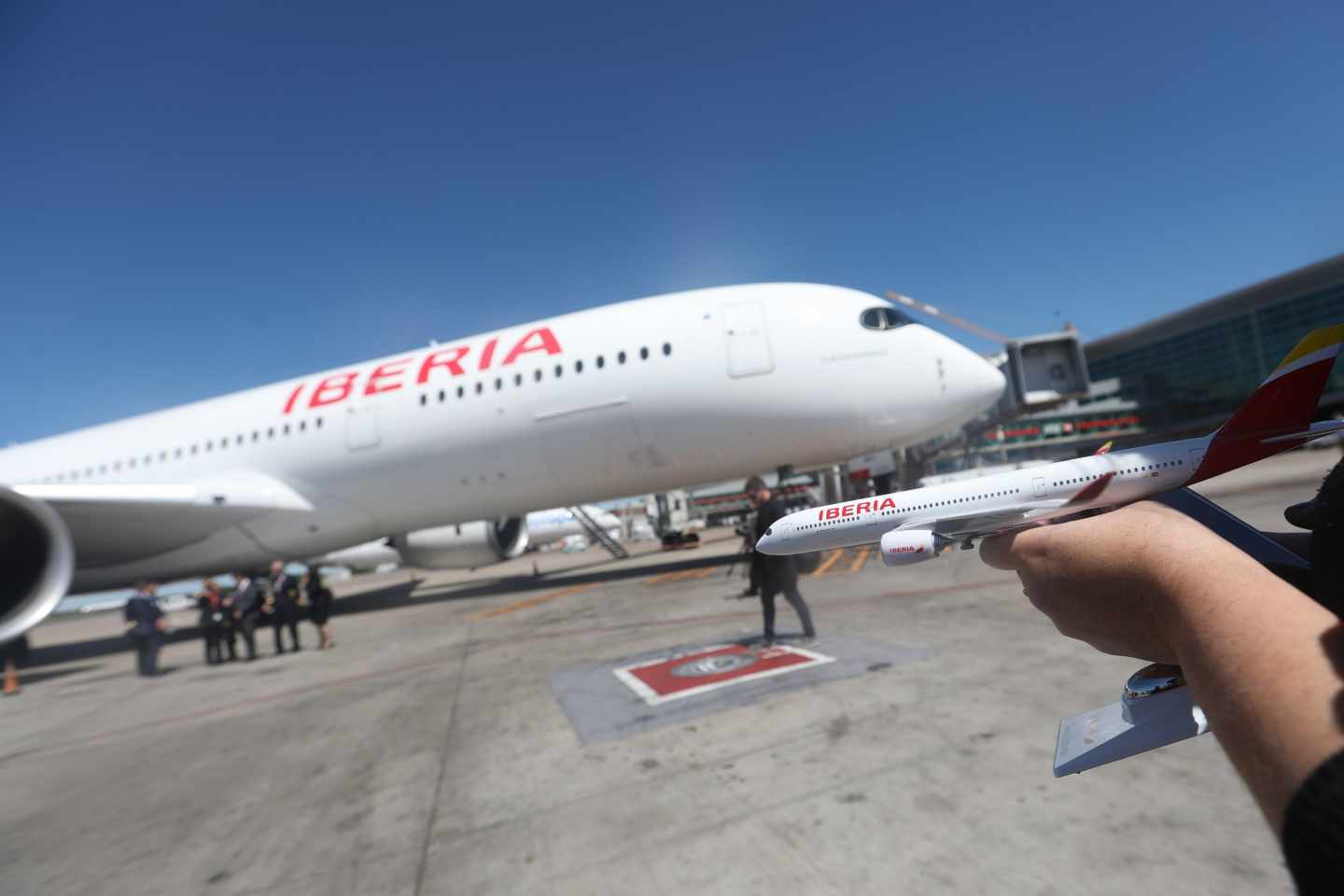 Un avión Airbus A350 de Iberia.