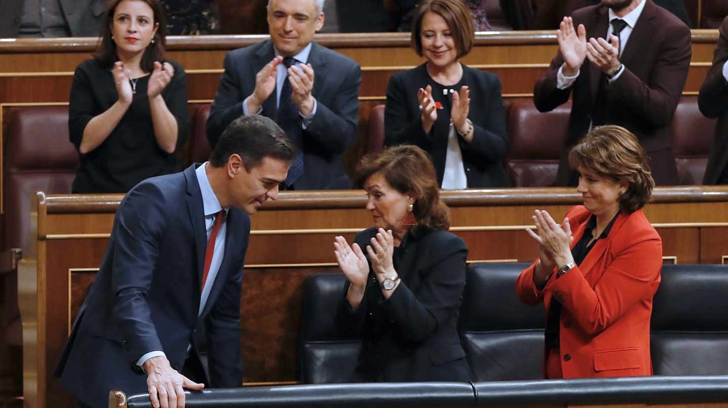 Pedro Sánchez, en la última sesión de control al Gobierno antes de la convocatoria de elecciones.