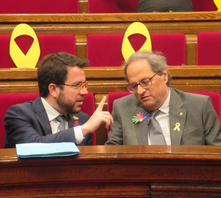 Torra exige estar en el "diálogo entre gobiernos" tras ser cuestionado por Aragonés