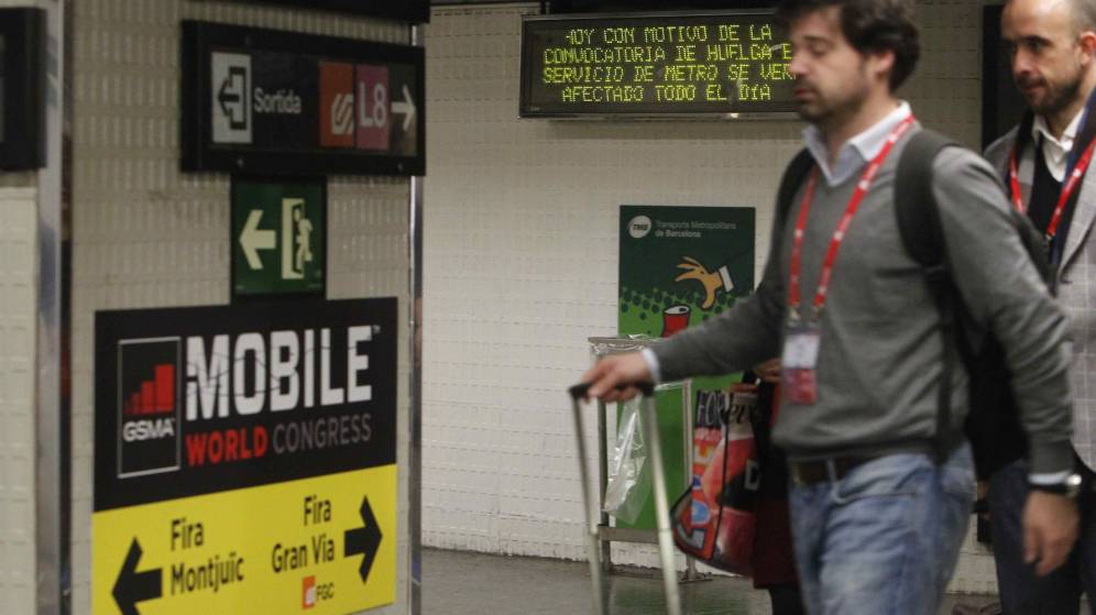 El caos en el Mobile: sin Uber ni Cabify y con huelgas en el metro y El Prat