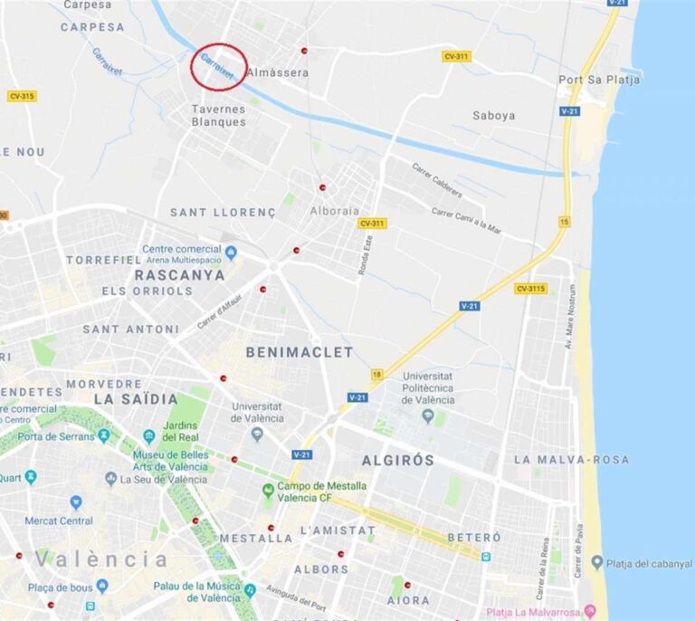 Investigan el hallazgo de un cadáver en el barranco del Carraixet (Valencia)