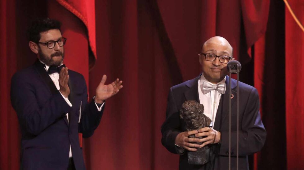 El actor Jesús Vidal recibe el Goya a Mejor Actor Revelación, por su papel en 'Campeones'.