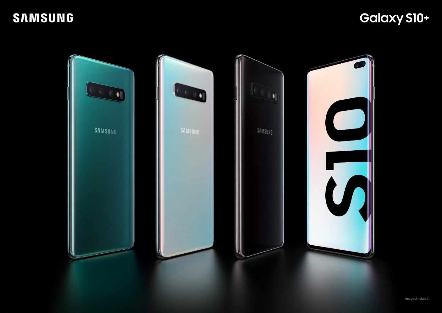 El Galaxy S10 de Samsung en diferentes colores