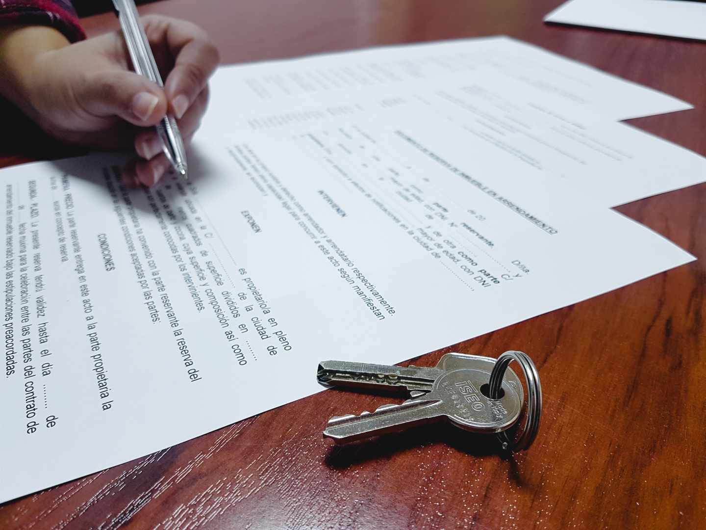 Firma de un préstamo hipotecario