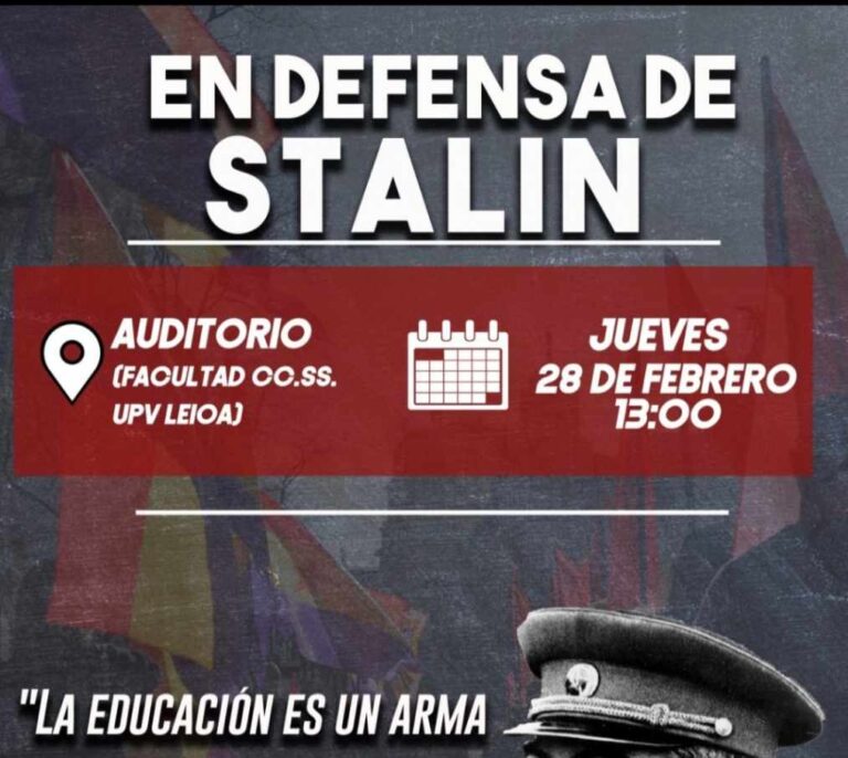 La Universidad del País Vasco acoge un acto "en defensa de Stalin"