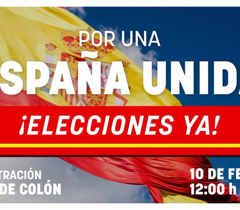 Manifestación "por una España unida": horario y recorrido