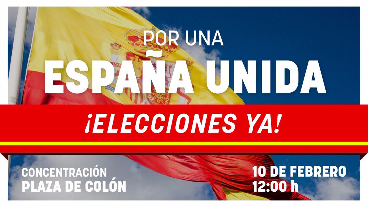 Convocatoria de la manifestación del 10-F contra Pedro Sánchez.