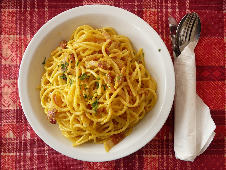 Plato de espaguetis.