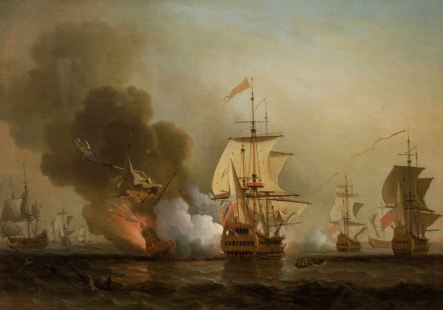 Recreación del ataque inglés sobre el San José