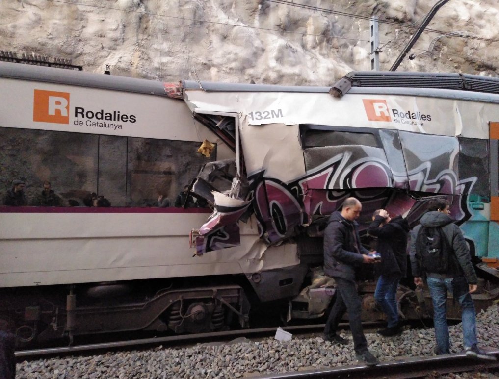 Tren accidentado entre Manresa y Sant Vicenç de Castellet.