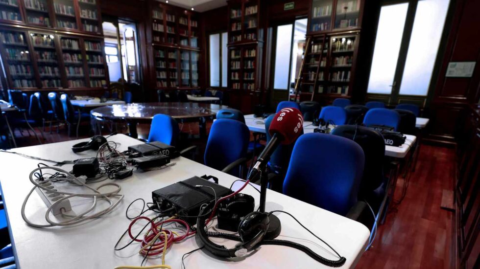 Sala de prensa para la cobertura del juicio al procés