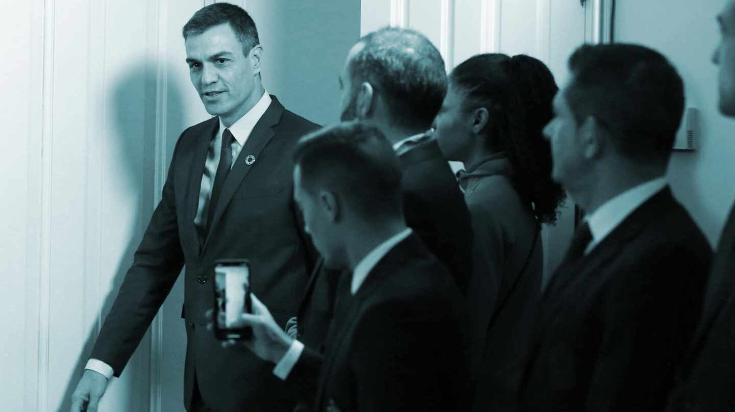 El presidente del Gobierno, Pedro Sánchez, en el palacio de La Moncloa.