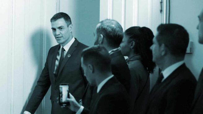 El presidente del Gobierno, Pedro Sánchez, en el palacio de La Moncloa.