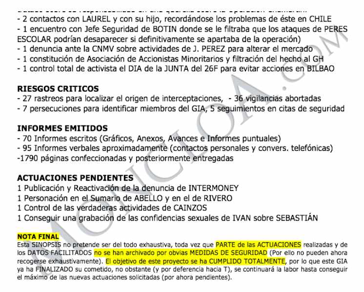 Villarejo dijo al BBVA que eliminó papeles de la auditora afectada por el fuego del Windsor