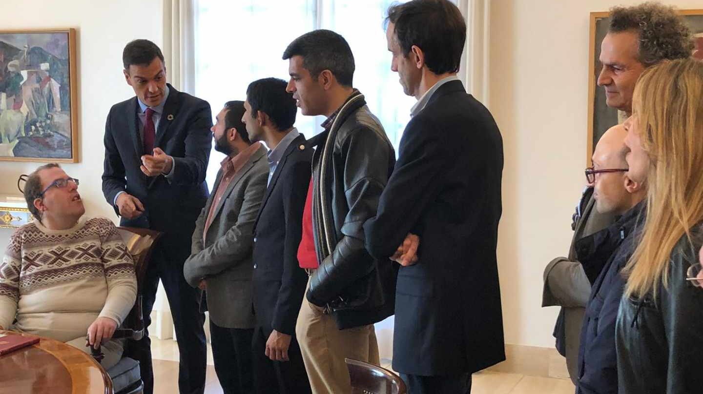 Pedro Sánchez, en la recepción a los protagonistas de 'Campeones'.