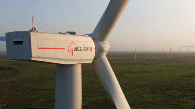 acciona energía Un aerogenerador de Acciona Energía.