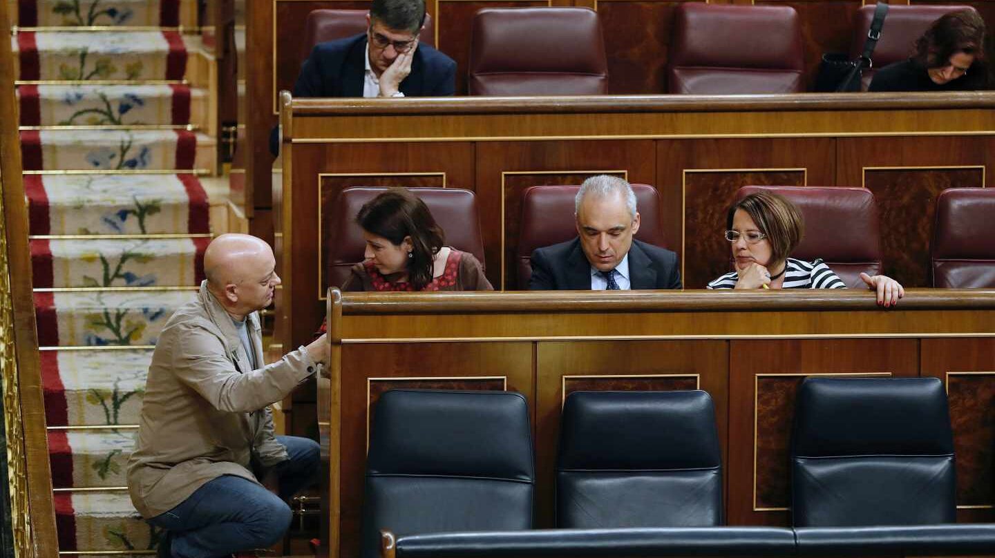 Adriana Lastra, en la bancada socialista.