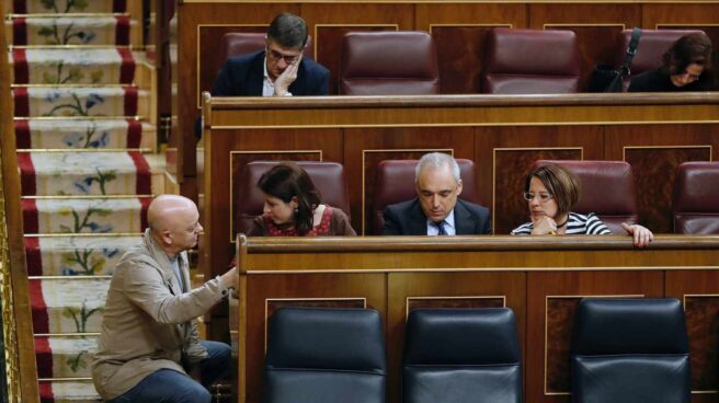 Adriana Lastra, en la bancada socialista.